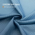 thumbnail image 3 of Blue Shower Curtain for Bathroom, Waffle Weave Textured Ombre Fabric Shower Curtain Set with Hooks, Water Repellent, Machine Washable, 72 x 72, 3 of 6