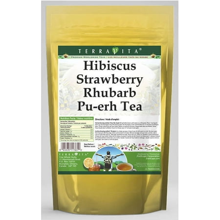 Hibiscus Strawberry Rhubarb Pu-erh Tea (25 tea bags, ZIN: