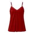 thumbnail image 4 of Yuhangmm Tank Tops for Women,Women's Strappy Tank Top Round Neck Sleeveless Layering Camisole For Versatile Basic Camisole Red S, 4 of 5