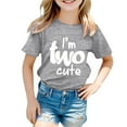 thumbnail image 4 of MEZZALL T-Shirt à Manches Courtes pour Fille, Col Rond, Été, Coupe Décontractée, Basique, Gris, 8-9 Ans, 4 of 4