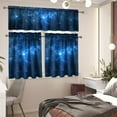 thumbnail image 6 of Galaxy Nebula Kitchen Curtain Valance and Tiers Set Washroom Filters Light Short & Long Tier Curtain for Living Room, 6 of 6