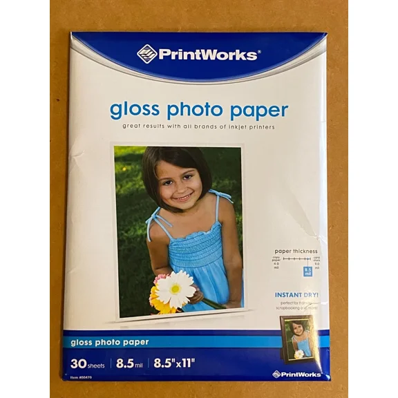 Printworks Gloss Photo Paper 8.5" X 11" 30 Sheets 8.5 Mil - Brand New