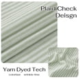 thumbnail image 5 of NICETOWN Linen Kitchen Curtains, Striped Print Farmhouse Window Drapes, Rod Pocket Semi Sheer Light Filtering Curtains for Cafe Bedroom Bathroom, Sage Green, 30"x24", 2 Panels, 5 of 6