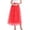 A-Red504, variant on Wxolcjlv Womens Tulle Maxi Skirt Elastic Waist Double‑Layer Mesh Skirts