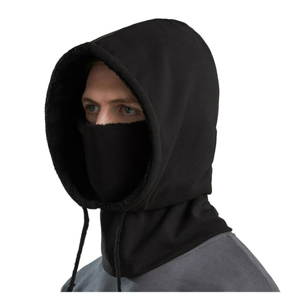 FADAACAI Beanie for Men Women Cold-Proof Mask Warm Men Hood Riding Bib Outdoor Cold-Proof Integrated Winter Headgear Hat Cap Ski Baseball Caps Fleece Lined Beanie Knit Cuffed Cap Black Clearance