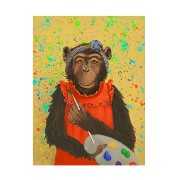 Canvas Wall Art - Christine Rotolo 'Animal Personality 4' Wall Art for Living Room, Bedroom, or Office Décor by Trademark Fine Art - 14 x 19 Inches