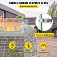 thumbnail image 3 of VEVOR Pare-Vent pour Foyer, Pare-Flammes en Verre, Bouclier Rond en Verre, Table de Feu Épaisse de 1/4 Pouce, Pare-Flammes en Verre Trempé Clair, Pieds en Alliage d'Aluminium pour Propane, Gaz, Extérieur (23 x 23 x 6 Pouces, 3 of 8