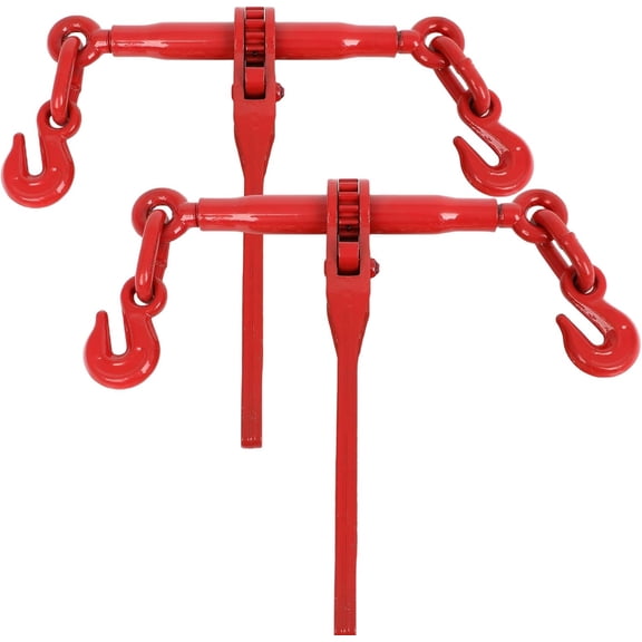 (2 Pack) 13000LBS Chain Binder 1/2-5/8 Inch Ratchet Load Binder Working Strength up to 13000 lbs, Breaking Strength up to 46000 lbs, Ratchet Chain Binder for Tie Down Binder for Hauling and Towing