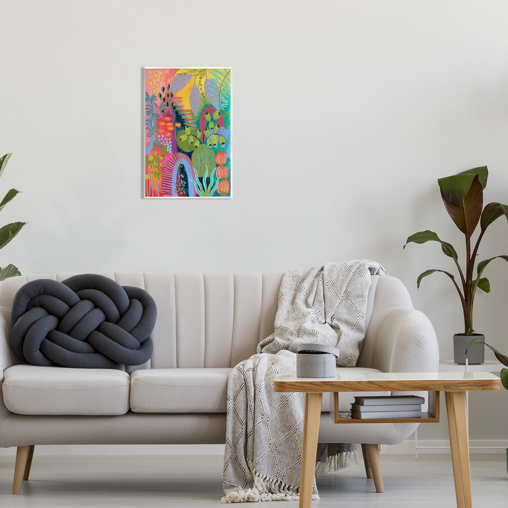Stupell Industries Abstract Botanicals Vivid Hues Botanical & Floral Painting Unframed Art Print Wall Art