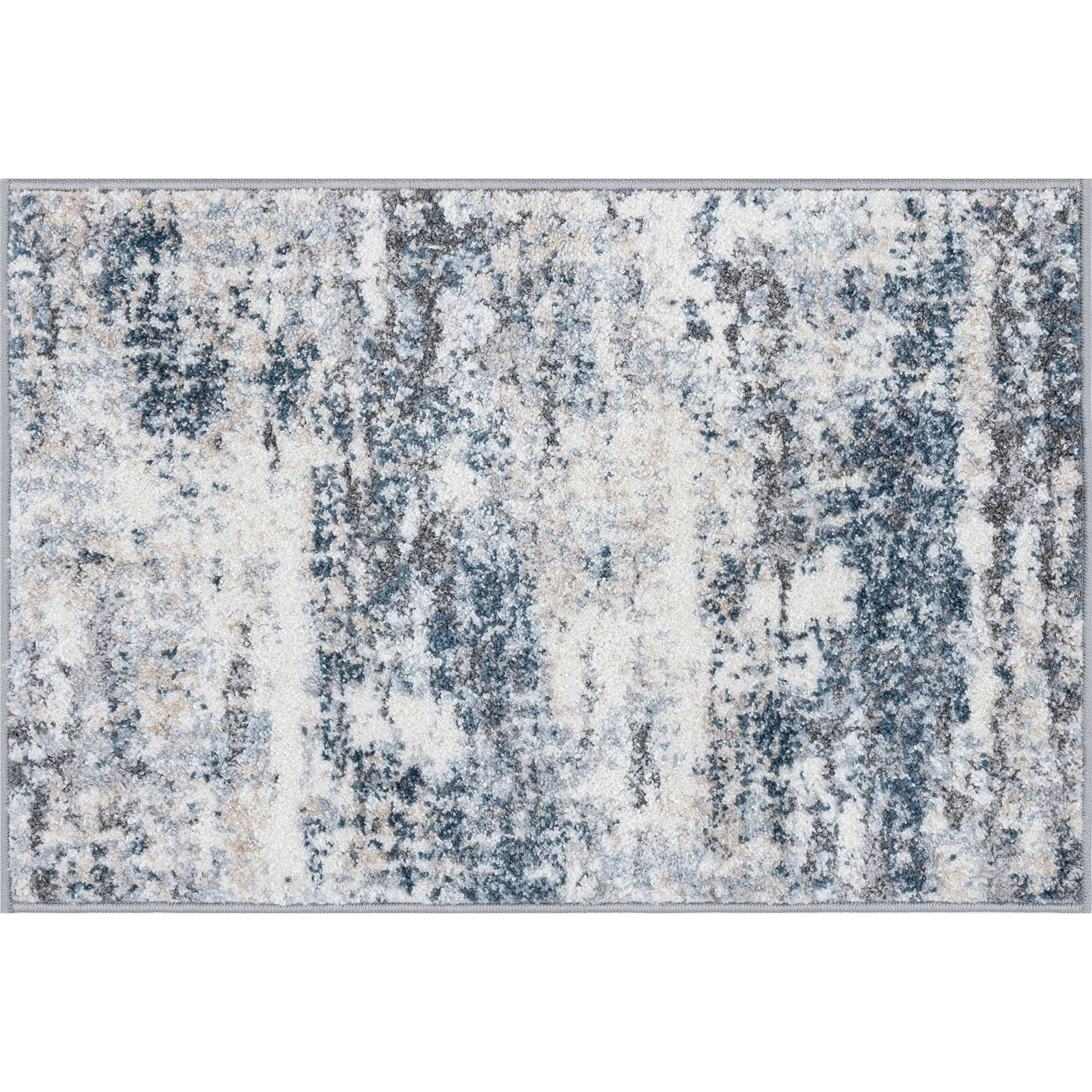 Contemporary 2x3 Area Rug (2' x 2'11'') Abstract Blue, Gray Indoor Scatter Easy to Clean