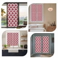 thumbnail image 7 of Red Geometric Window Privacy Film, Vintage Rhombus Circle Texture Static Cling UV Sun Blocking Heat Control Window Tint Day and Night, Non-Adhesive One Way Windows Privacy Cover 17.7''x39.3'', 7 of 7