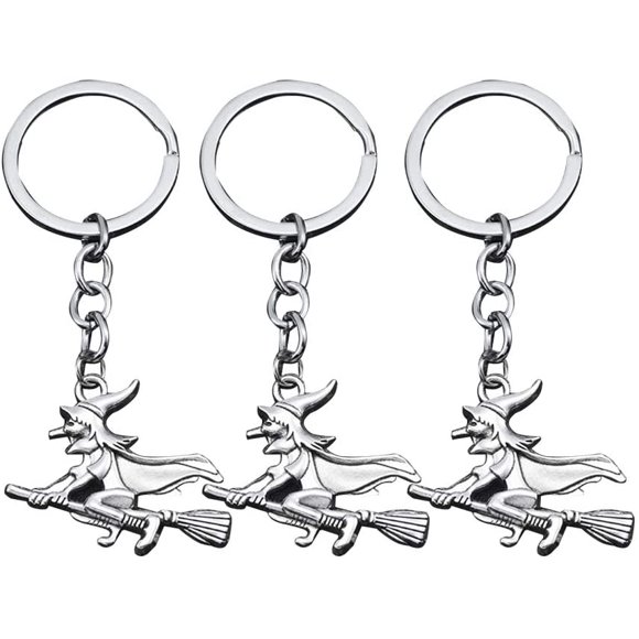 3pcs Witch Keychain Creative Hanging Ornament Backpack Hooks Female Witch