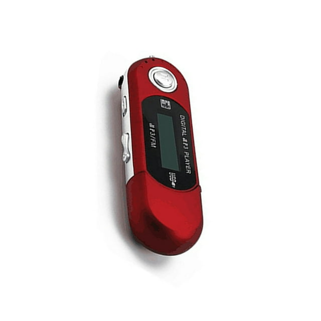 ZheElen Mini Lecteur MP3 Support 32G Lecteur Flash Lecteur de Musique LCD Léger avec Audio 3,5 Mm pour Jack un Contrôle des Doigts pour la Maison Rouge