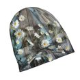 thumbnail image 4 of Adult Knitted Cap 11 X 10.6 In Two-Layer Design Breathable Light Dry And Easy Care Covering All Antiskid Anti-Wrinkle Turquoise Wood Farmhouse Sunflowers (3), 4 of 8