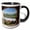 Black/White, variant on 3drose, Durnstein, Austria, Danube River, Durnstein Castle-eu03 Mgl0005 - Miva Stock, 11oz Mug
