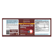 Puritan's Pride Omega-3 Salmon Oil 1000 mg (210 mg Active Omega-3) -240 Softgels