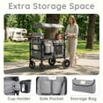 thumbnail image 6 of LINLUX Wagon Stroller for 4 Kids, Stroller Wagon 4 Seats w/Adjustable Handle, Detachable Tray, Gray, 6 of 10