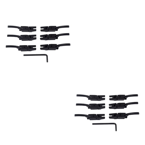 Yuarrent Pack of 6 Electric Guitar Bridge Stringed Portable Modified Saddle Saddles Stylish Insturment Wrench with Accessories Components Negro 2piezas