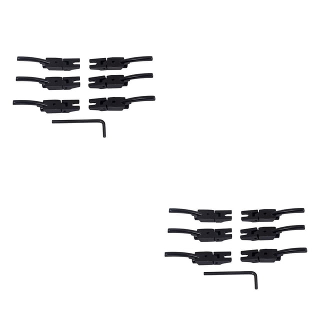 Yuarrent Pack of 6 Electric Guitar Bridge Stringed Portable Modified Saddle Saddles Stylish Insturment Wrench with Accessories Components Negro 2piezas