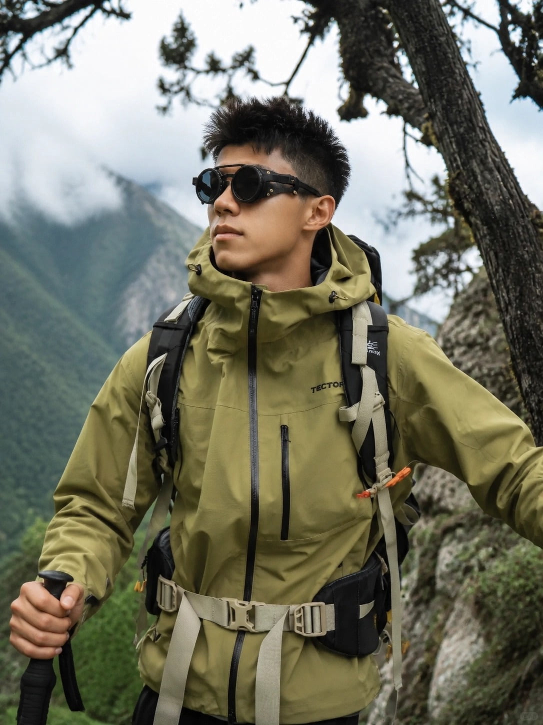 OUANGANC Steampunk Polarized Sunglasses - 1-9 Gears 360° Adjustable Tint Sunglasses | ND Filter & UV400 Protection for Fishing Hiking Cycling Running