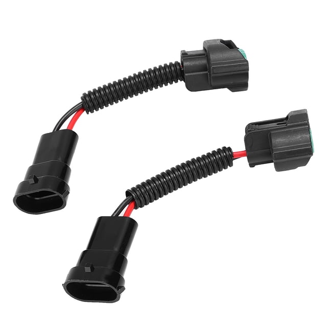 Adaptador de base de lámpara H11, 2 unidades, enchufe hembra y macho, soporte de arnés de cables para faros delanteros de coche.