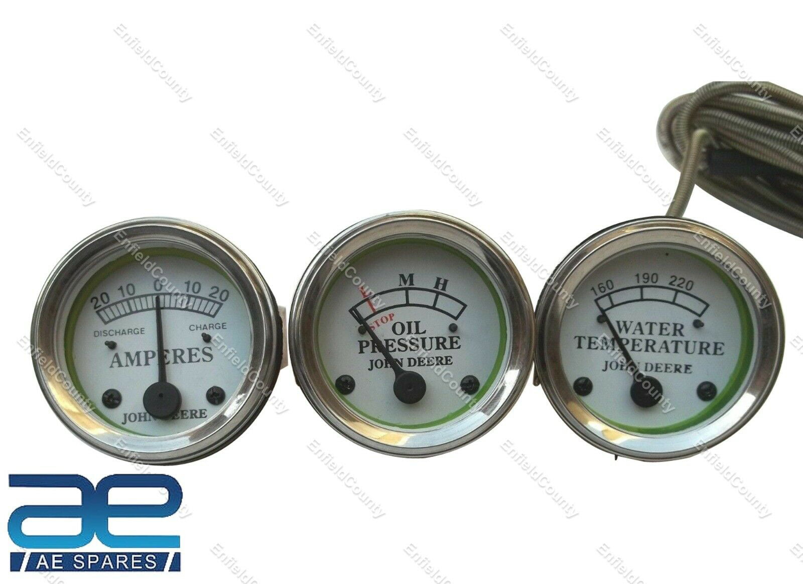 Ammeter Tractor Oil Pressure Temperature Gauge Set Replacement for John Deere 