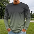 thumbnail image 5 of Zorvxlyn Long Sleeve Shirts for Men Gradient Crew Neck T Shirts for Men Soft Breathable Fall Big and Tall Sweatshirt for Men, 5 of 8