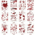 thumbnail image 5 of Honeeladyy Halloween Decorations 24pcs Halloween Decor Bloody Handprint Paper Postcard Scary Halloween Decorationsingle-sided Paper Postcard Create The Horrible Scene in Your Halloween Party, 5 of 5