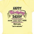 thumbnail image 4 of Inktastic Happy Birthday, Daddy Best Ever in Pink Boys or Girls Baby Bodysuit, 4 of 5