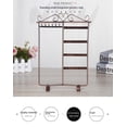 thumbnail image 2 of Yidarton Iron Desktop Jewelry Rack Earrings Display Rack Household Necklace Earrings Storage Rack Stall Jewelry Display Rack 32 holes 6 hooks White, 2 of 7