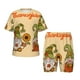 thumbnail image 1 of Balery Gnomes Happy Thanksgiving Conjunto de Pijama Infantil de Manga Corta con Estampado – Ropa de Dormir de Algodón Suave-Small, 1 of 6