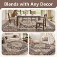 thumbnail image 6 of SIXHOME 9'x12' Eastern Classic Area Rug Washable Distressed Carpet Vintage Medallion Rugs for Living Room Bedroom Kitchen Dining Room Retro Neutral Home Decor Brown, 6 of 8
