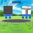 thumbnail image 5 of Outdoor Trampoline for Kids, 2021 Upgraded 12FT Jumping Fitness Round Trampoline with Safety Enclosure Net, Basketball Hoop and Ladder, Outdoor Heavy Duty Trampoline for Boys and Girls, Blue, SS1056, 5 of 9
