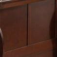 thumbnail image 2 of Transitional Panel Design Sleigh Twin King Size Bed, Cherry Brown, 2 of 5