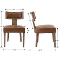 thumbnail image 7 of Guyou Mid Century Modern Dining Chairs Set of 2, Farmhouse PU Upholstered Metal Nailhead Trim Kitchen Chairs with Curved Backrest and Hardwood Legs, Brown, 7 of 7
