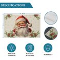 thumbnail image 6 of Christmas Santa, Placemats Set of 6, Winter Gold Snowflake Berry Washable Wipeable Table Mats for Dining Tables, Indoor Outdoor Kitchen Place Mats for Holiday Party Table Decor, 6 of 9