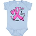 thumbnail image 3 of Inktastic Love, Care, Cure Breast Cancer Awareness Pink Ribbon Boys or Girls Baby Bodysuit, 3 of 5