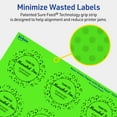 thumbnail image 5 of Avery Printable Round Labels, Neon Green, 2" Diameter, 960ct, 5 of 11