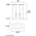 thumbnail image 3 of E21124-11WT ET2 Lighting Puffs-28.8W 1 LED Pendant-11.8 Inches wide by 7.5 inches high, 3 of 6