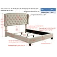 thumbnail image 4 of Gewnee Queen Size Upholstered Platform Bed Frame with Adjustable Wingback Headboard.Box Spring Required.Light Gray, 4 of 7