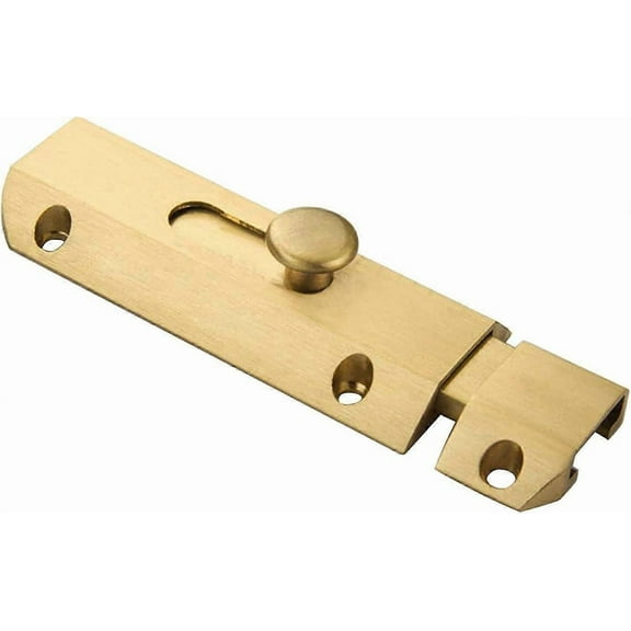 Pc Thick Pure Brass Slide Barrel Door Bolt Heavy Duty Door Security Latch Lock Dumb Gold