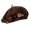 Brown, variant on Trendy Painter's Hat Woolen Beret with Button Studded Detail Adjustable Size for Fashion Enthusiasts
