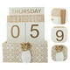 thumbnail image 4 of Calendario perpetuo Calendario de bloques de madera rústica para escritorio de la oficina en casa, 4 of 4