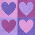 thumbnail image 1 of Ahgly Company Machine Washable Indoor Square Transitional Bright Lilac Purple Area Rugs, 6' Square, 1 of 7