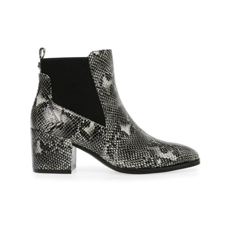 

ANNE KLEIN Womens Gray Snake Print Gored Breathable Cushioned Parson Square Toe Block Heel Dress Booties 10 M
