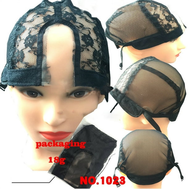 Beaupretty 2pcs Wig Net Cap Adjustable Wig Fasteners Crochet Wig Making u  Part Mesh Headband for Wigs Silk Wig Liner Spandex Cap Braided Lace Wigs