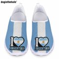 thumbnail image 1 of Doginthehole - Zapatillas planas informales con estampado de bandera de Argentina, zapatillas de deporte de moda para mujer, cómodas y transpirables de malla para verano, 1 of 5