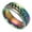 Colorful, variant on Titanium Steel Spinner Ring: Unique Chain Design, Exotic Style Fashion Ring for Men and Women