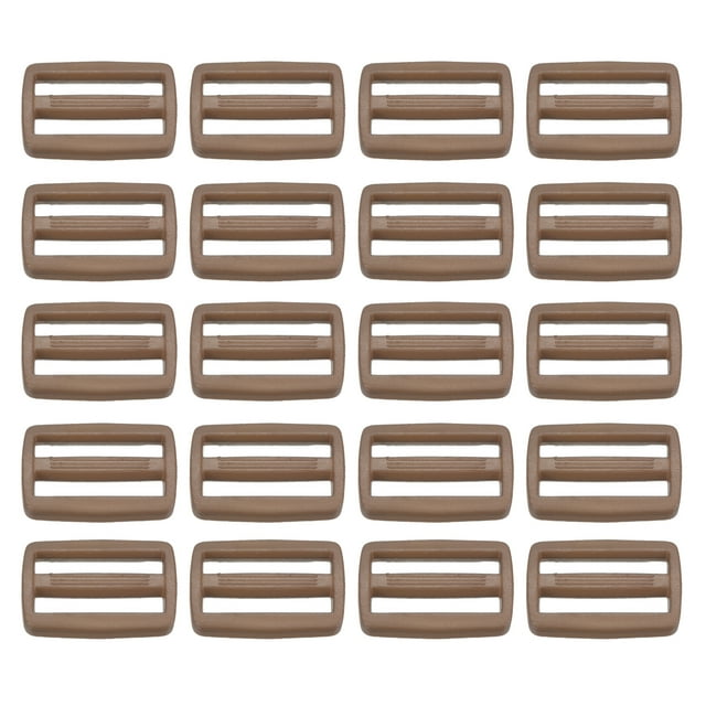 Unique Bargains Olive Green Tri-Glide Slide Buckles Webbing Strap Fastener (100 Pack)