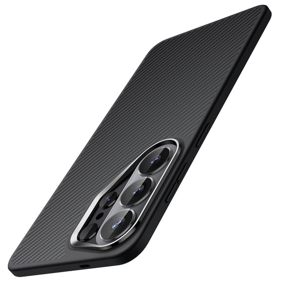 JETech Ultra Slim Case for Samsung Galaxy S26 Ultra, 600D Aramid Fiber Woven Back, Magnetic Cover (Black)
